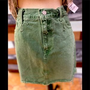 Lucky Brand Green Jean Skirt